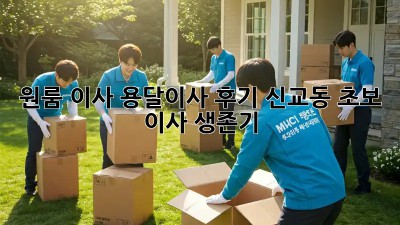 원룸 이사, 용달이사 후기: 신교동 초보 이사 생존기!